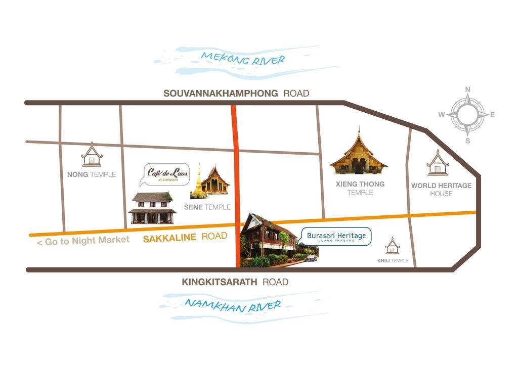Cafe De Laos Hotel Luang Prabang Luaran gambar